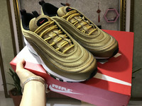 NIKE AIR MAX 97 Metallic Gold in brown nike shoes for running