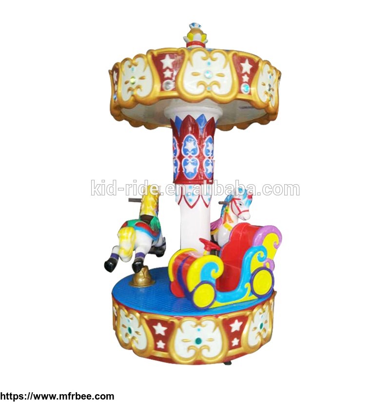 new_design_amusement_park_3_seats_musical_go_round_happy_carousel_rides_horse_for_kids