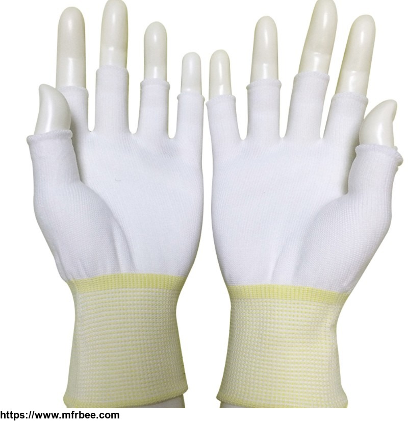 anti_static_esd_nylon_seamless_knit_medium_weight_fingerless_glove_liner