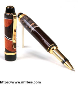 cigar_rollerball_pen_rosewood_and_gray_maple_with_pernambuco_inlays