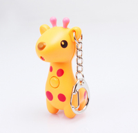 LED Giraffe Sound Keychain
