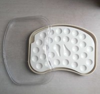 more images of Dental Ceramic Mixing Slab ( Plate),28 Slots , having plastic Cover& Bottom