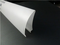 more images of White acrylic extrusion lamp cover profile