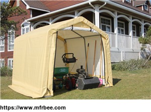 weatherfast_mid_shed_with_pe_fabric_cover_8_x8_x7_ideal_for_purpose_storage_in_outdoor_spaces