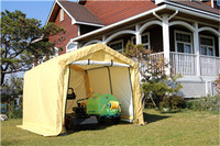 WEATHERFAST MID SHED WITH PE FABRIC COVER 9'X10' IDEAL FOR PURPOSE STORAGE IN OUTDOOR SPACES