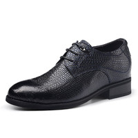 more images of Gentleman leisure Height Increasing Elevator Shoes Leather Oxfords Derby Shoes