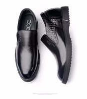more images of Gentleman leisure Height Increasing Elevator Shoes Slip on Leather Oxfords Dress Loafers
