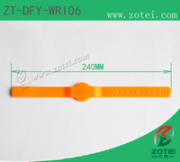 RFID round silicone wristband (Concave-convex button, Product model:ZT-DFY-WRI06)