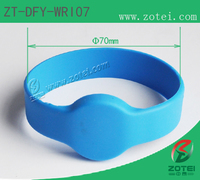 RFID round silicone wristband (Φ70MM, Product model: ZT-DFY-WRI07)