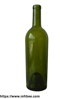 750ml_antique_green_bordeaux_conical_glass_wine_bottle_with_cork