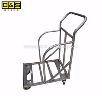 Stainless Steel Commercial Kitchen Cart / Bakery Serving Trolley Cart