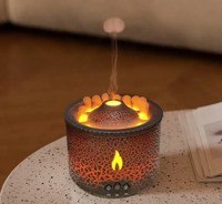 Gift Flame Diffuser Large Cool Mist Purifier Simulated Jellyfish Fire Lamp USB Ultrasonic Essential Oil Aroma Diffuser