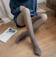 more images of 2024 Women Winter Thick Fleece Lined Tights Leggings Transparent Thermal Pantyhose Elastic Pants