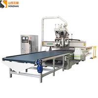 Honzhan HZ-ATC1325PT Triple spindle ATC CNC Router Center with Boring Head for Wood Furniture Making