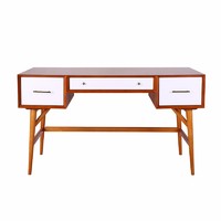 China supply custom white furniture mdf and solid wood home writing desk