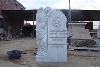 Angel Etching Marble Headstone