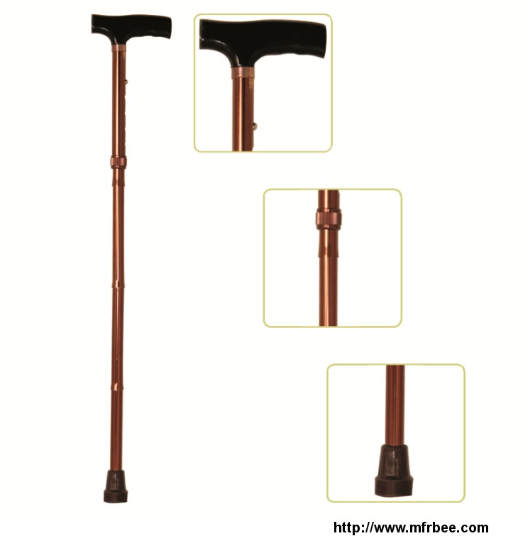 height_adjustable_lightweight_folding_cane_with_t_handle_bronze