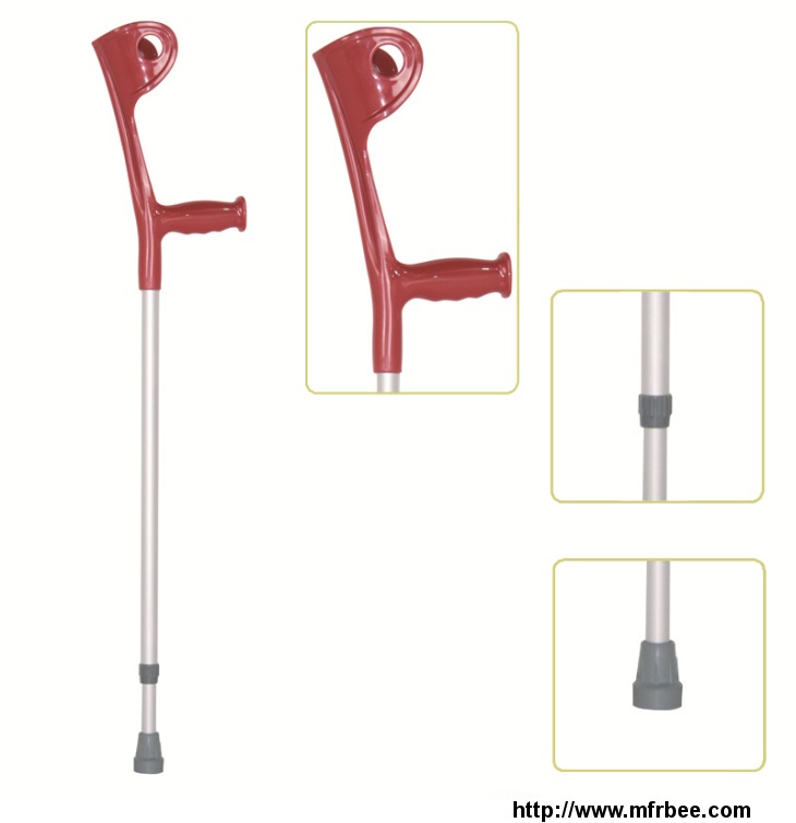 height_adjustable_lightweight_walking_forearm_crutch_with_comfortable_handgrip