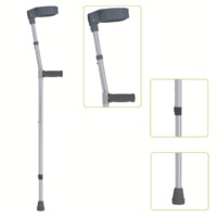 Height Adjustable Lightweight Walking Forearm Crutch With Comfortable Handgrip