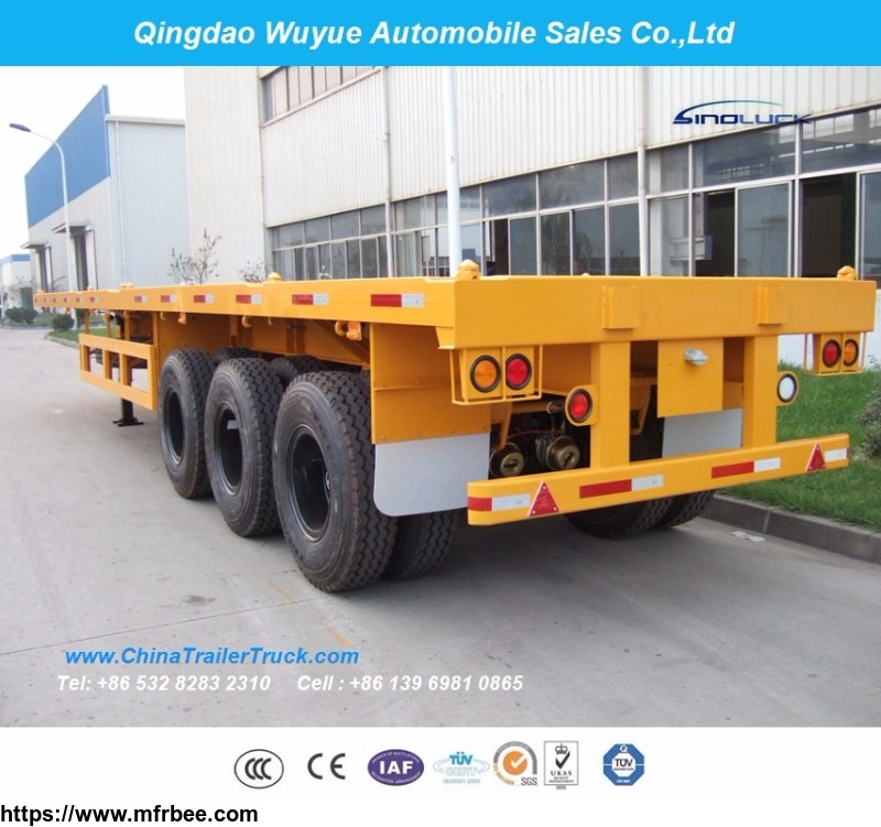 40_tandem_axle_heavy_duty_suspension_high_bed_platform_cargo_trailer_with_winch_for_bulk_cargo_or_container_transport