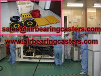 more images of Air caster applied on moving and handling works