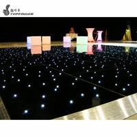 Black color Elegant white twinkle water proof new interactive wedding led dance floor for sale