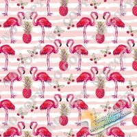 fruit flamingo digital printing fabric