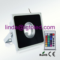 IP65 remote controlled RGB color led floodlight 50W