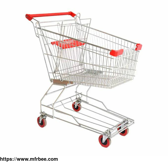 durable_pvc_wheels_metal_folding_shopping_cart