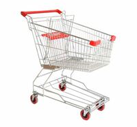 more images of DURABLE PVC WHEELS METAL FOLDING SHOPPING CART