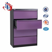 Luoyang Fenglong Purple steel 4 drawer filing cabinet made in China
