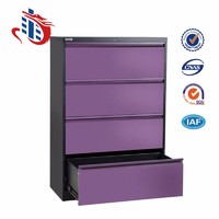 more images of Luoyang Fenglong Purple steel 4 drawer filing cabinet made in China