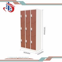 more images of office and industrial furniture Nine doors brown steel locker
