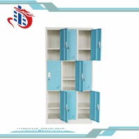 more images of Steel furniture student clothes metal nine doors locker with price