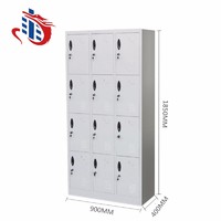 more images of Small compartment storage station coin operated steel lockers 12 door