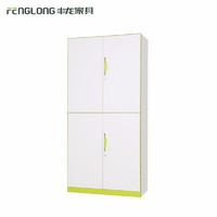 Factory price wholesale bedroom furniture wardrobe cabinet 2 tier 4 swing door filing cabinet
