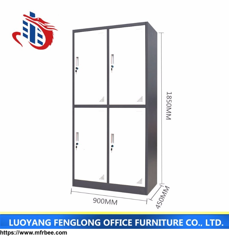 fashion_low_price_kd_four_doors_double_tier_steel_workers_lockers_for_sale