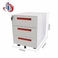 Mobile pedestal cabinets with drawers office equipment