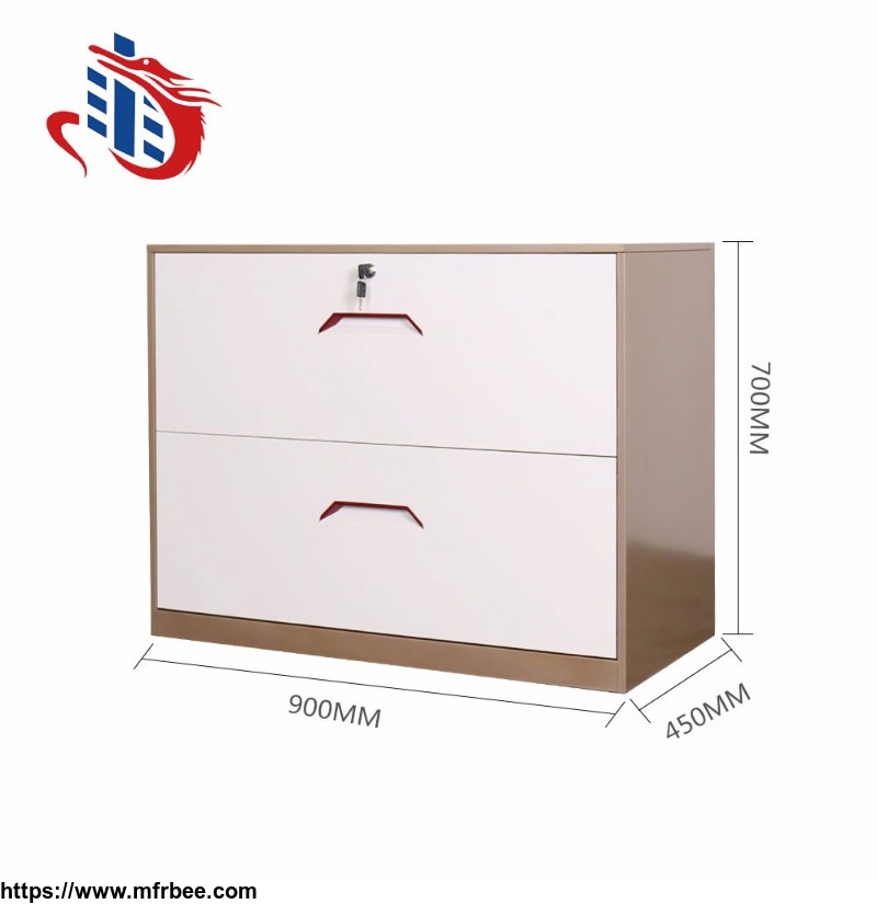 Commercial Office Openable 2 Drawers Display Steel Storage Filing Metal Wide Cabinet