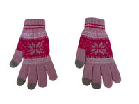 more images of Colorfuljacquard touch screen gloves (3 figners)