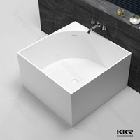 Hotel bathroom custom size pure white square bathtubs