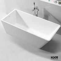 artificial stone white bathtub for adult
