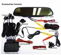 3 in 1 Car Video Parking Sensor Assistance System With Rear View Camera+4.3 inch LTF LCD Car Mirror Monitor+Video Parking Sensor