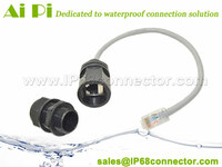 RJ45 Waterproof Connector with Shield Cat6 Network Cable
