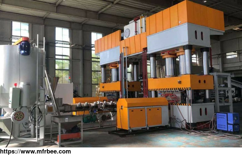 double_station_two_step_extrusion_molding_machine_for_mixed_waste_hard_plastics