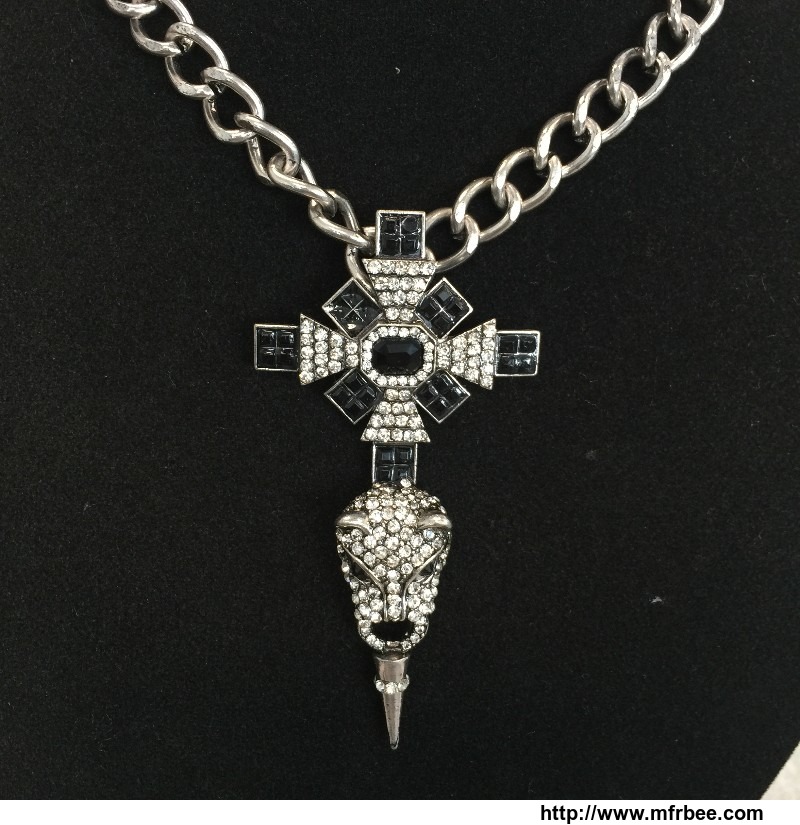hot_sale_simplicity_luck_cross_pendant_necklace_for_women_chain_wholesale
