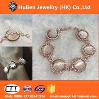 more images of Rose Golden Women Hollow Out Cuff Bangle from China manufacturer