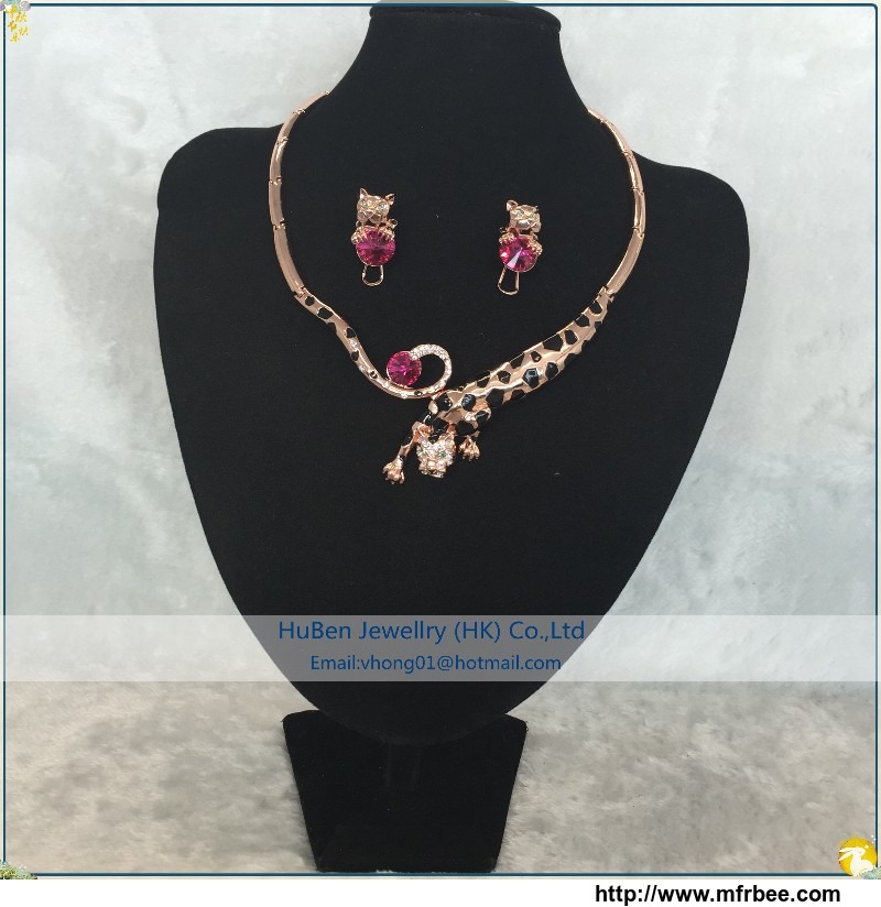 leopard_head_chain_necklace_set_wholesale_china