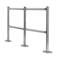 High quality Stainless steel clad pipe Safety Queue Chrome  Barrier