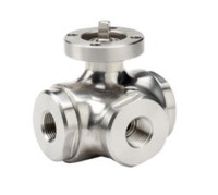 3 Way Full Bore Threaded Ends Stainless Steel Ball Valve with “T” or “L” Port